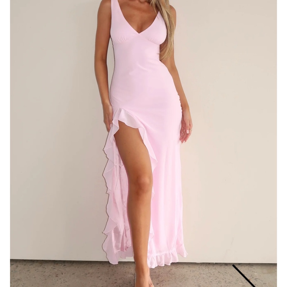 White Fox Boutique Light Pink Maxi Dress